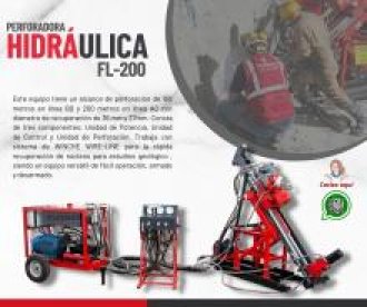 Perforadora FL-200 - Exploración en mina - Fluimec